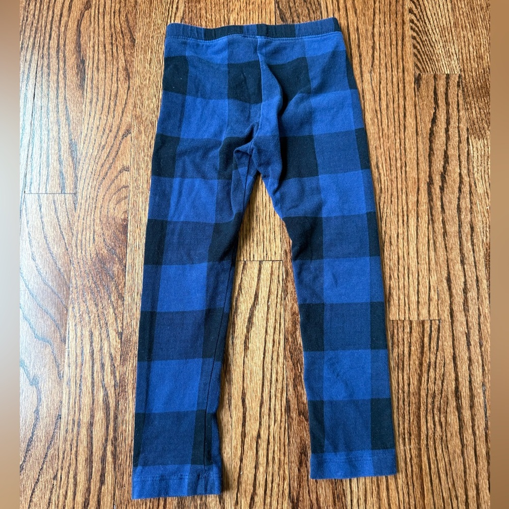 Old Navy Blue & Black Plaid Girls Leggings - Size 4t - Picture 2 of 3